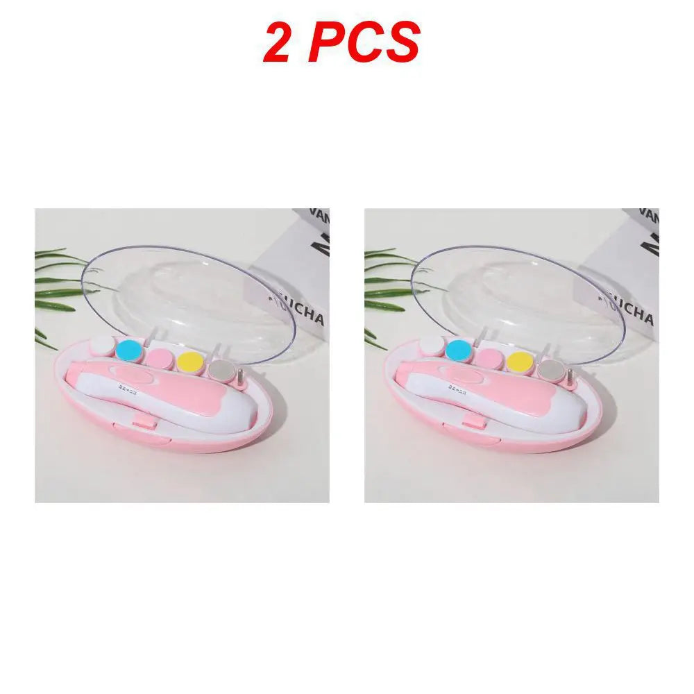 1/2PCS 6-piece Electric Nail Polisher Baby Blue Powder