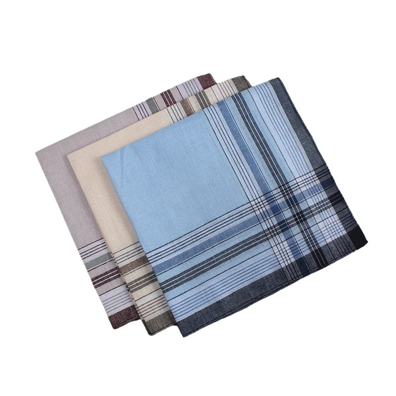 5PCS/lot Popular Square Handkerchief For Men Gentlemen stripe