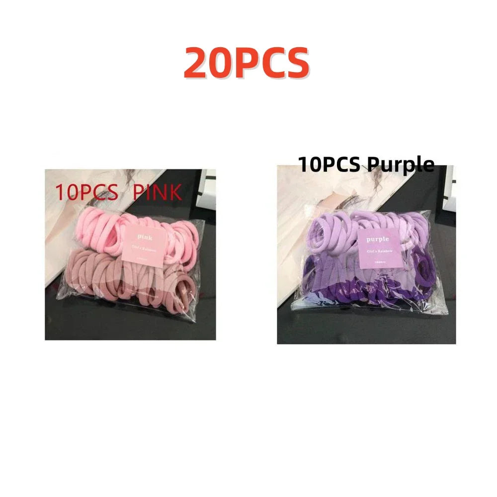 10Pcs Elastic Rubber Band Seamless Gradient Hair Rope