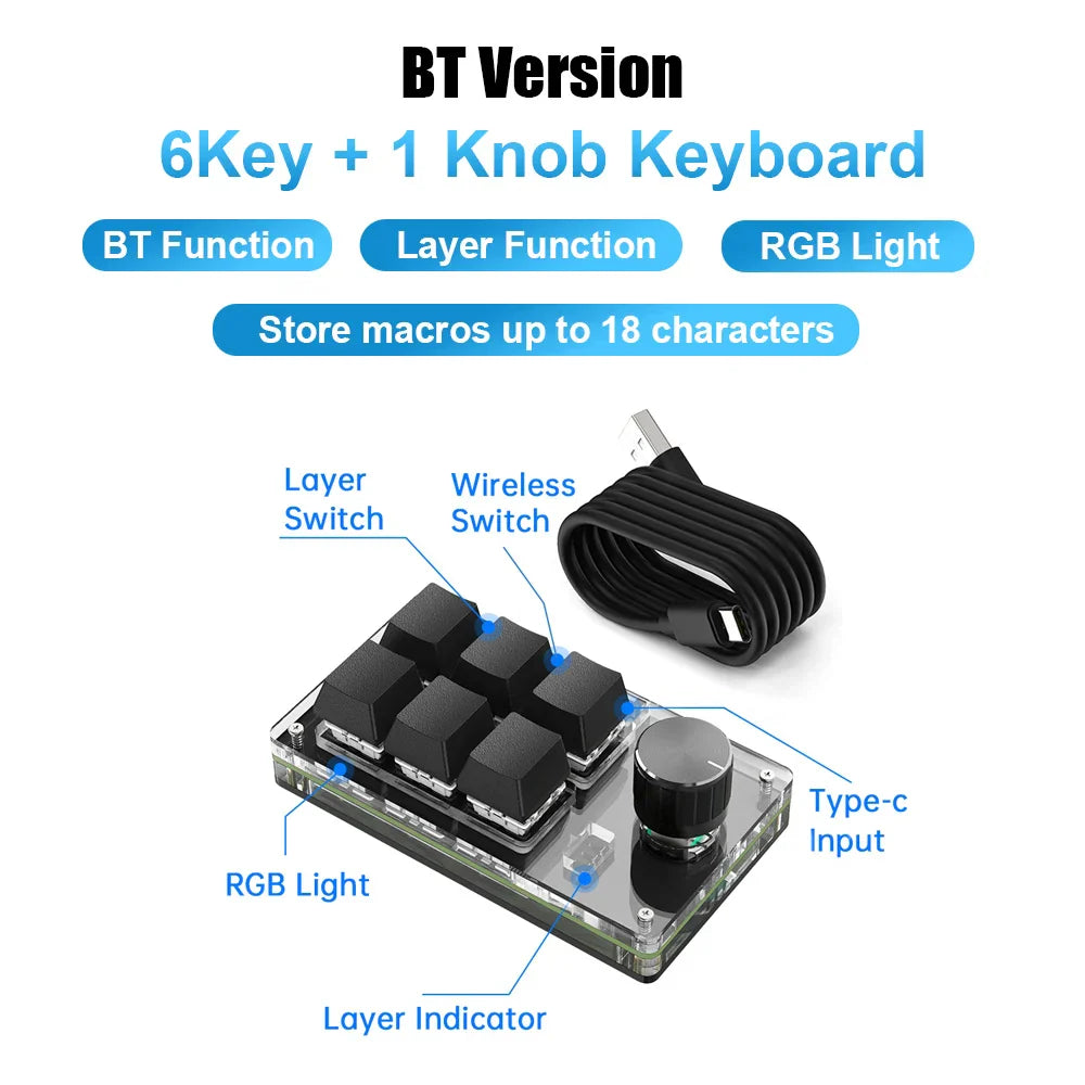 Programming Macro Custom Knob Keyboard RGB 3 Key