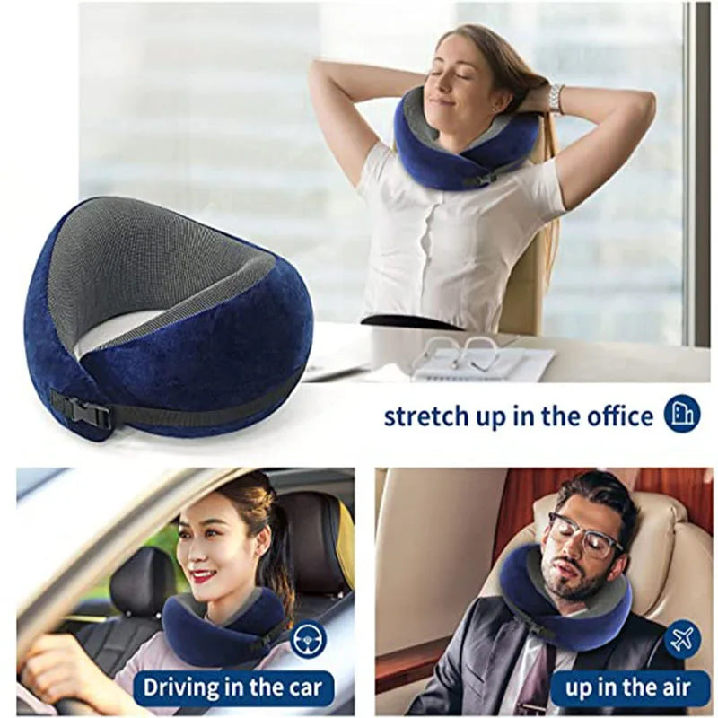 Memory Foam Neck Pillow Cervical Vertebra Travel Portable