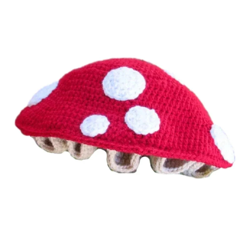 Fun Slouchy Mushroom Costume Hats Halloween Gift Warm