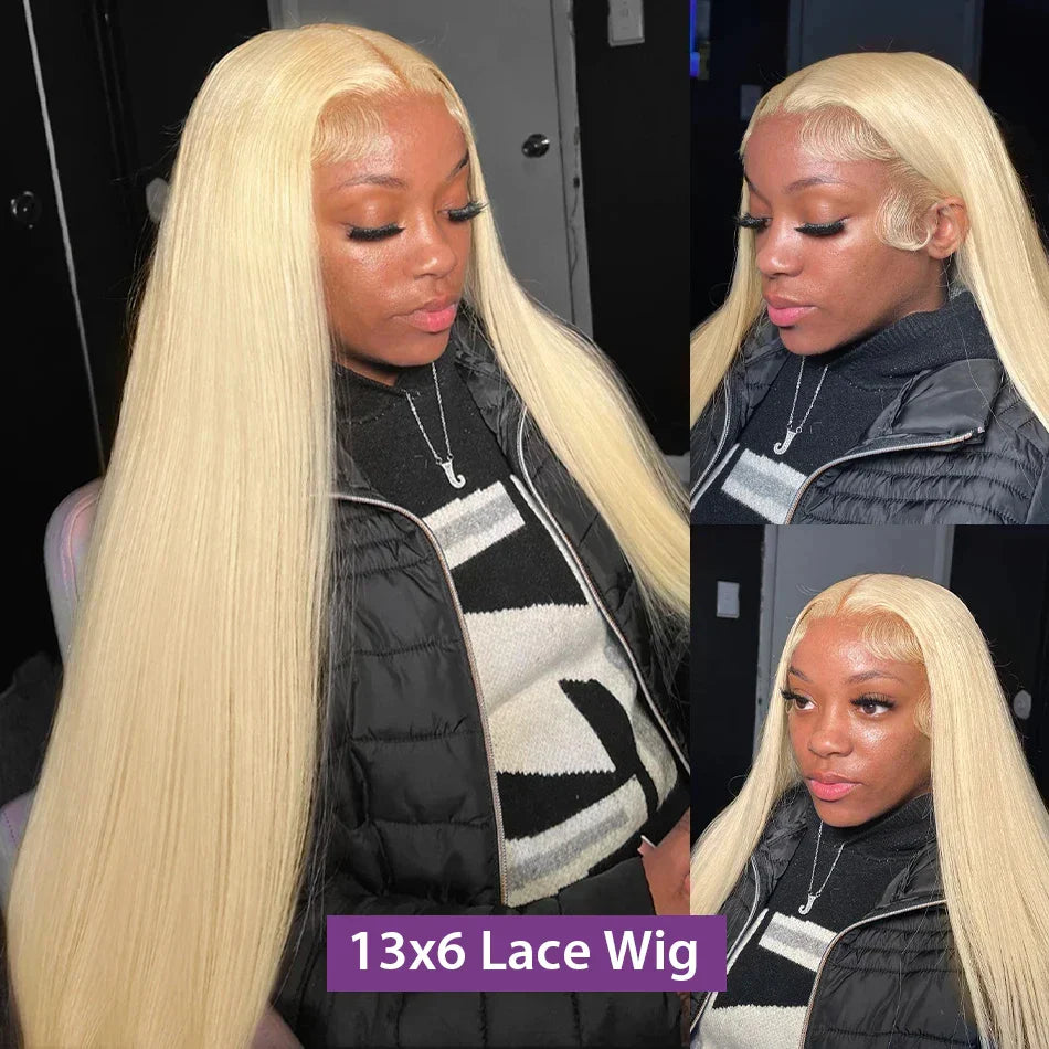 30 32 Inch 13x4 Straight 613 Blonde Lace