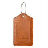 PU leather luggage tag With Anti Loss Wire