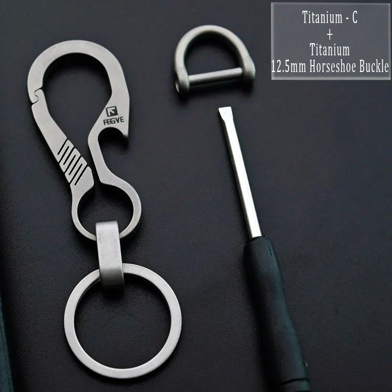HighEnd Titanium Keychain Luxury Men Car Key Chain