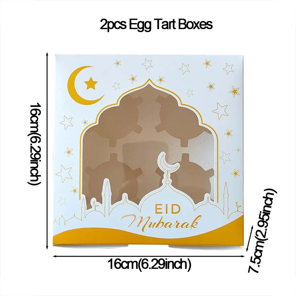 Gold Eid Mubarak Disposable Tableware Star Moon Gilded