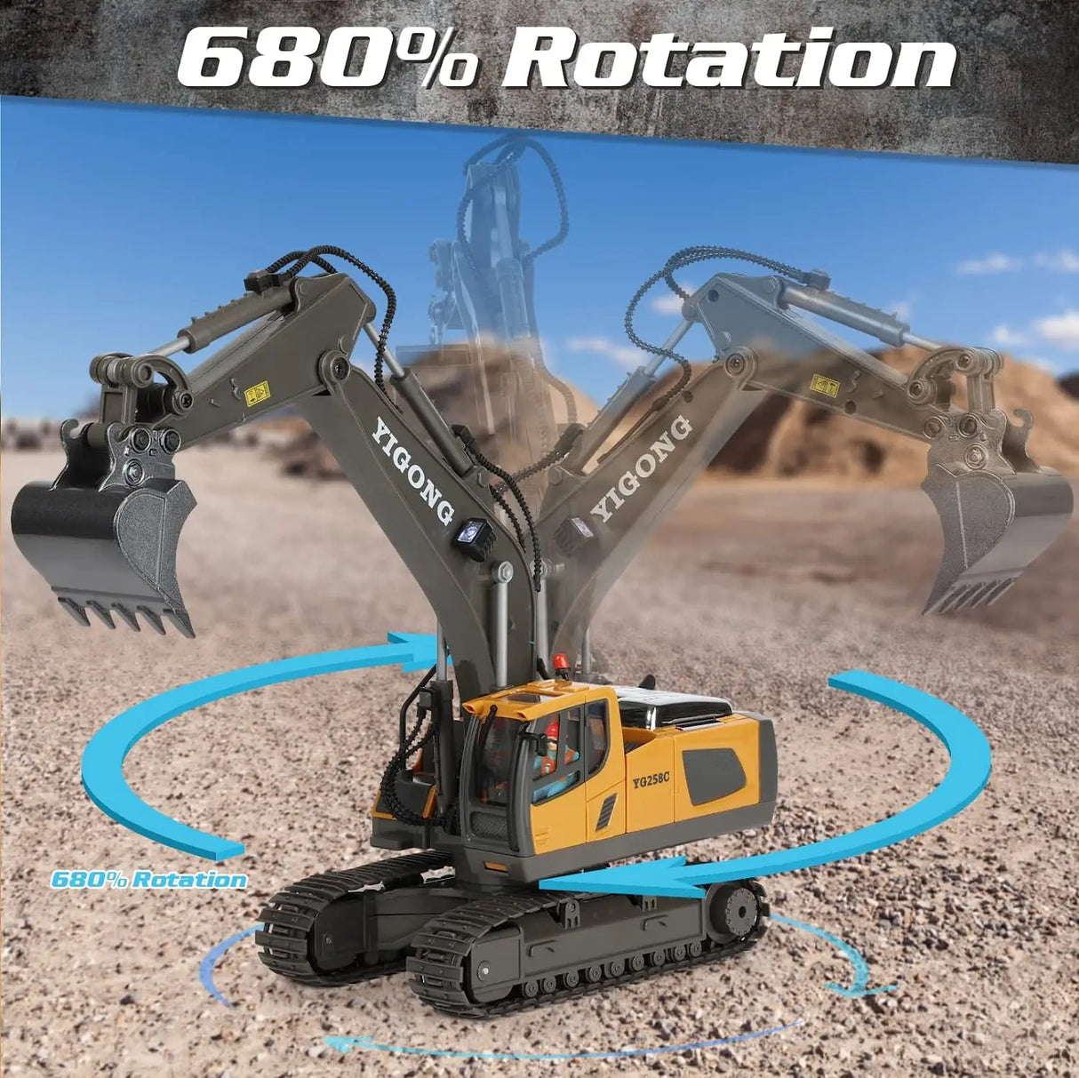 RC Excavator 1:20 Remote Control Truck 2.4G RC