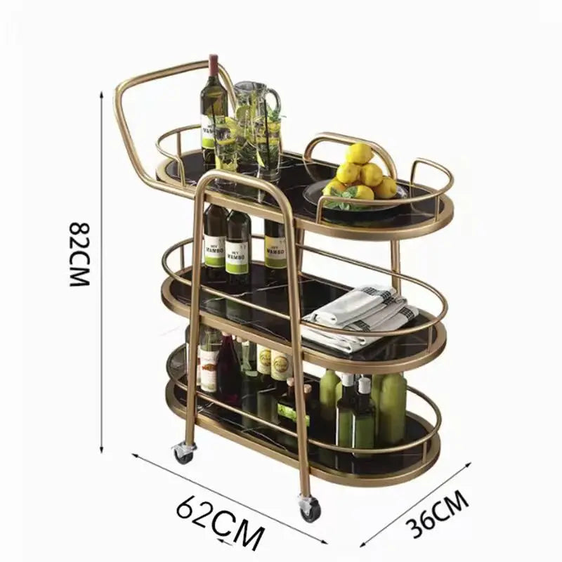 Mobile Small Coffee Table Carts Dining Cart European