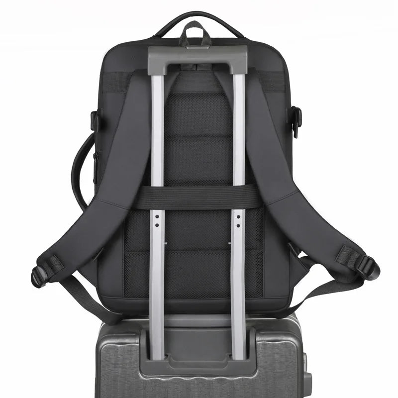Classic Travel Backpack Men Business Backpack School Expandable