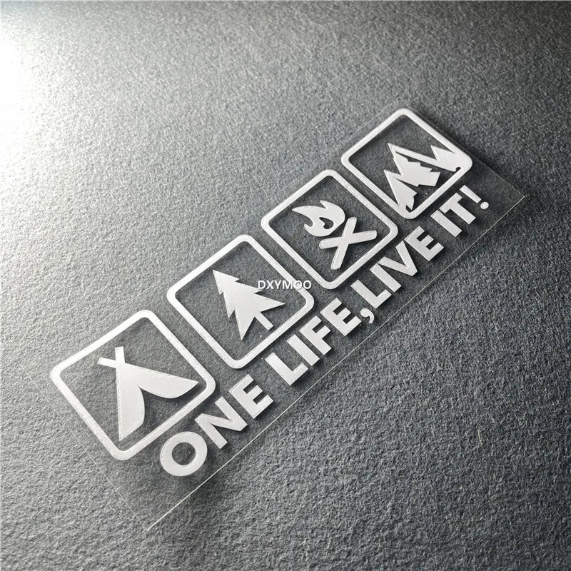 One Life Live it Camping Outdoor Enthusiast Car