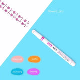 1/6Pcs/set Kawaii Flowers Line Shaped Highlighter Pens Roller
