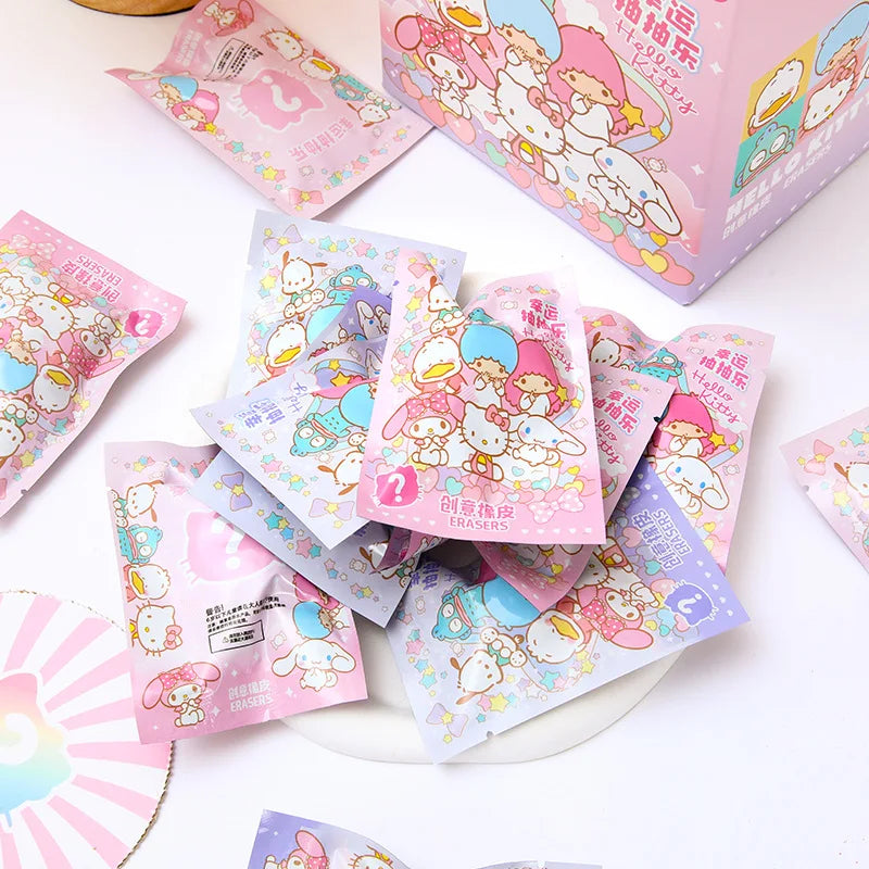 32Pcs/Box Sanrio Blind Box Doll Pencil Eraser Hello