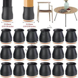 24pcs Silicone Desk Chair Leg Protectors with EVA