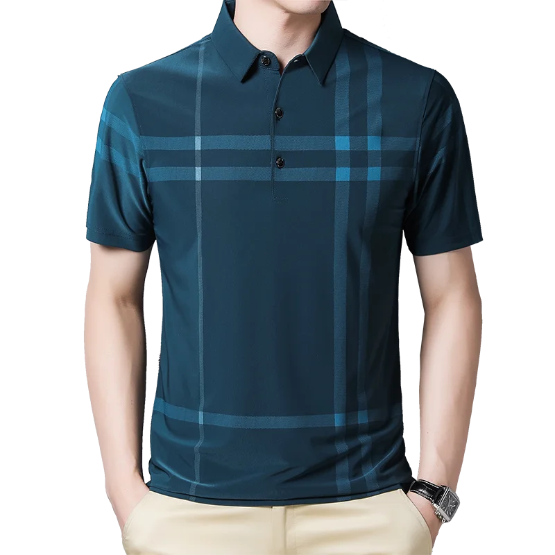 BROWON Business Polo Shirt Men Summer New Casual
