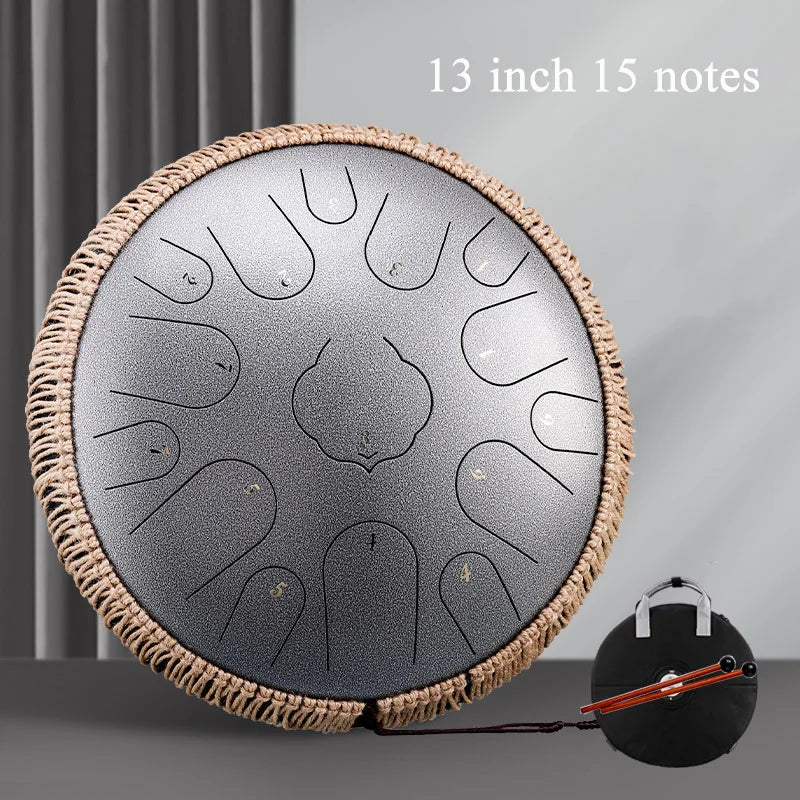 Hluru Glucophone Steel Tongue Drum 12 Inch 13