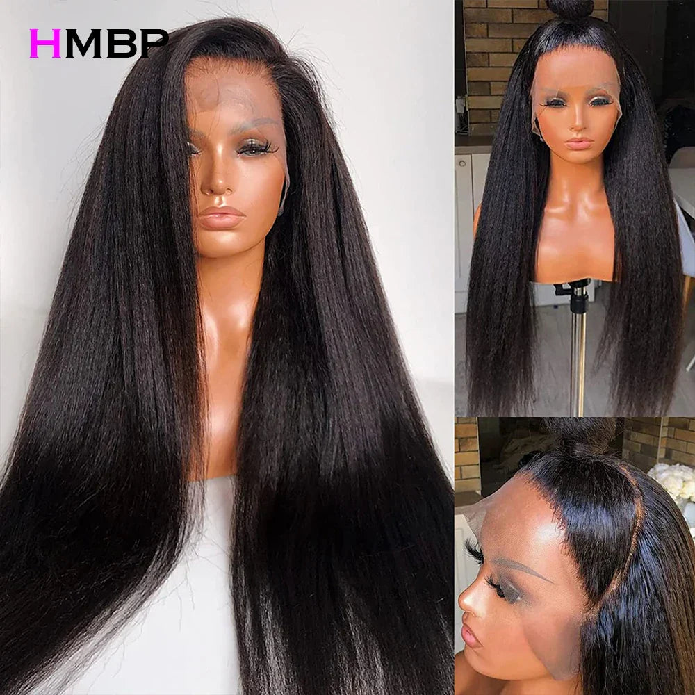 Kinky Straight Wig 360 Glueless Full Lace Wig