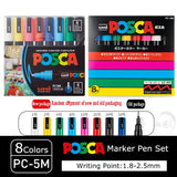 Japan Posca Marker Pen Set Non-Toxic Utilies Escolares