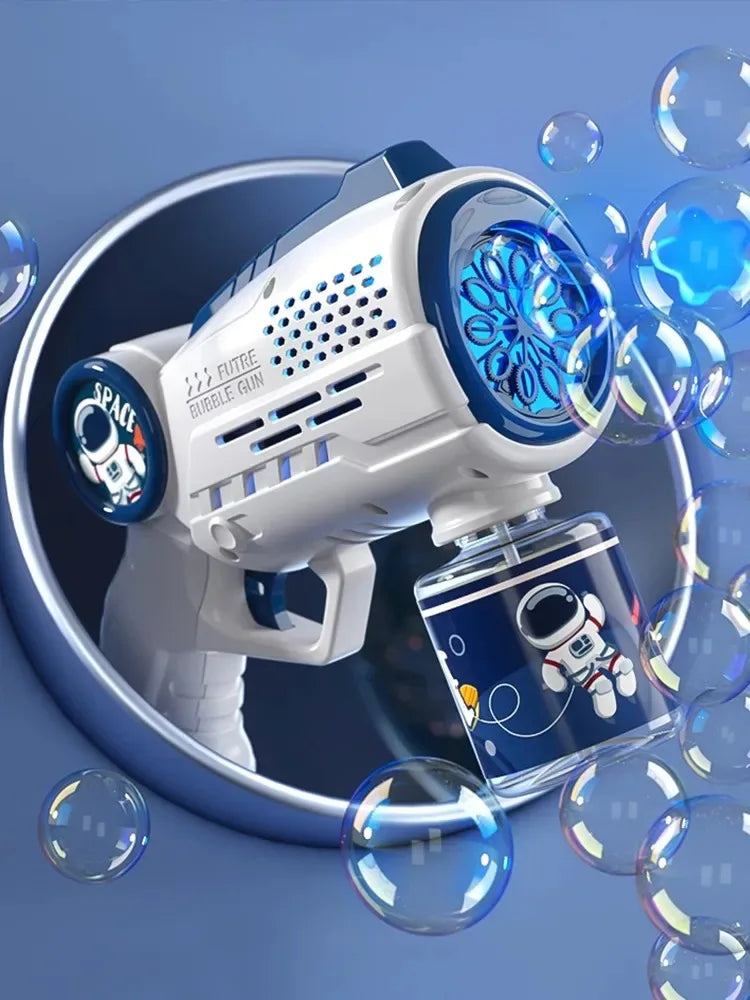 Astronaut Electric Automatic Light Bubble Machine Bubbles Gun