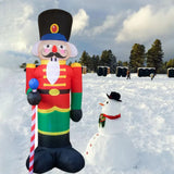 2.4M Inflatable Nutcracker Soldier Outdoors Christmas Decorations Home