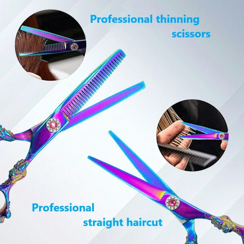 Colorful Hairdressing Scissors Set, Hair Cutting Scissors, Hair