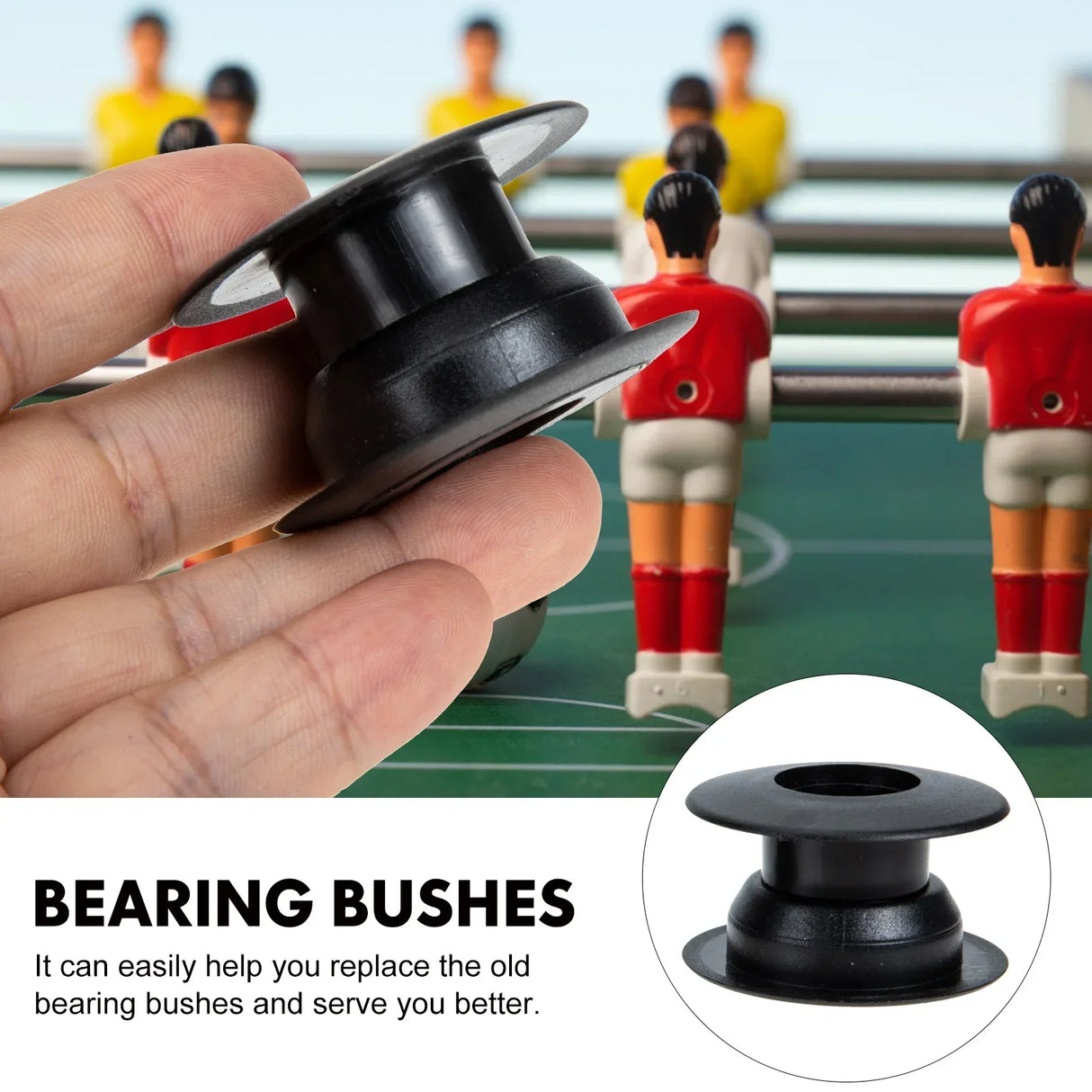 10 Pairs Foosball Accessories Universal Rod Bearings Soccer