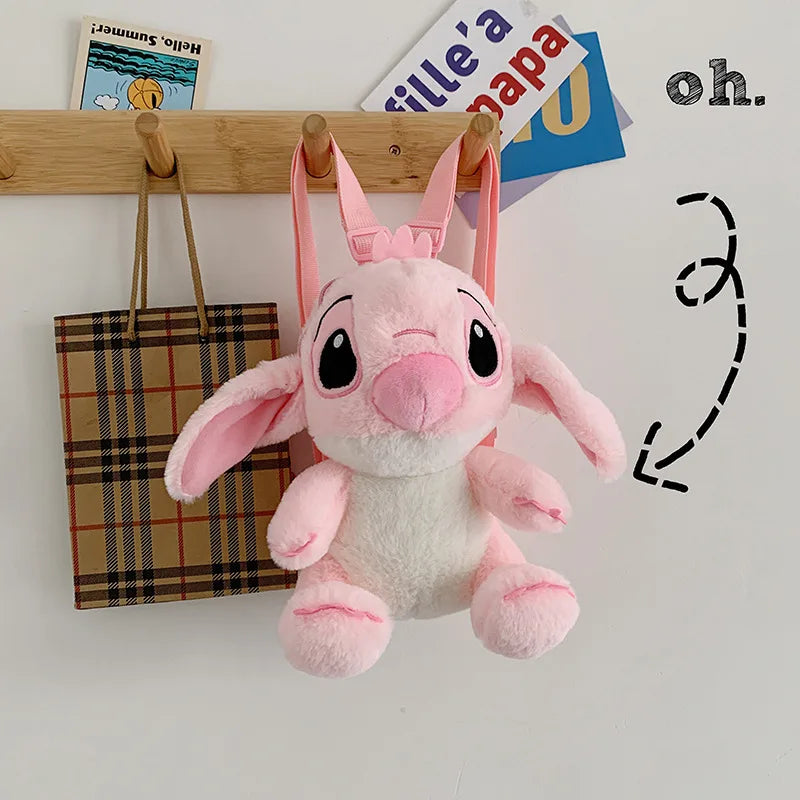 large Cartoon Blue Stitch Plush Backpack Cute Stitch