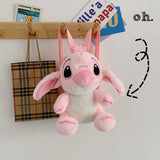 large Cartoon Blue Stitch Plush Backpack Cute Stitch