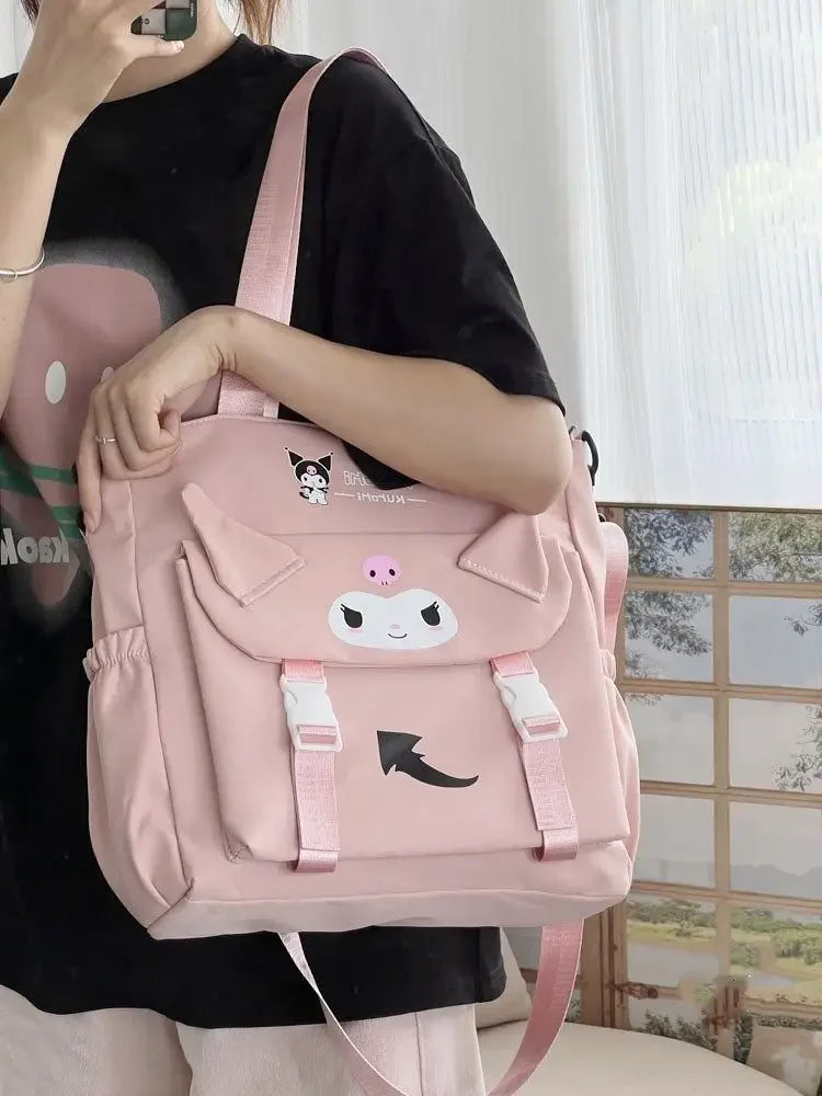 Sanrio Cartoon Cute Kuromi Shoulder Crossbody Tote Bag