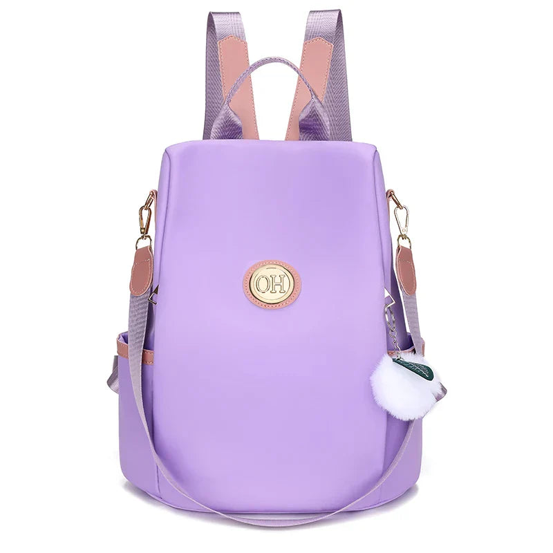 Waterproof Nylon Cloth Women Backpack Fashion Antitheft Shoulder