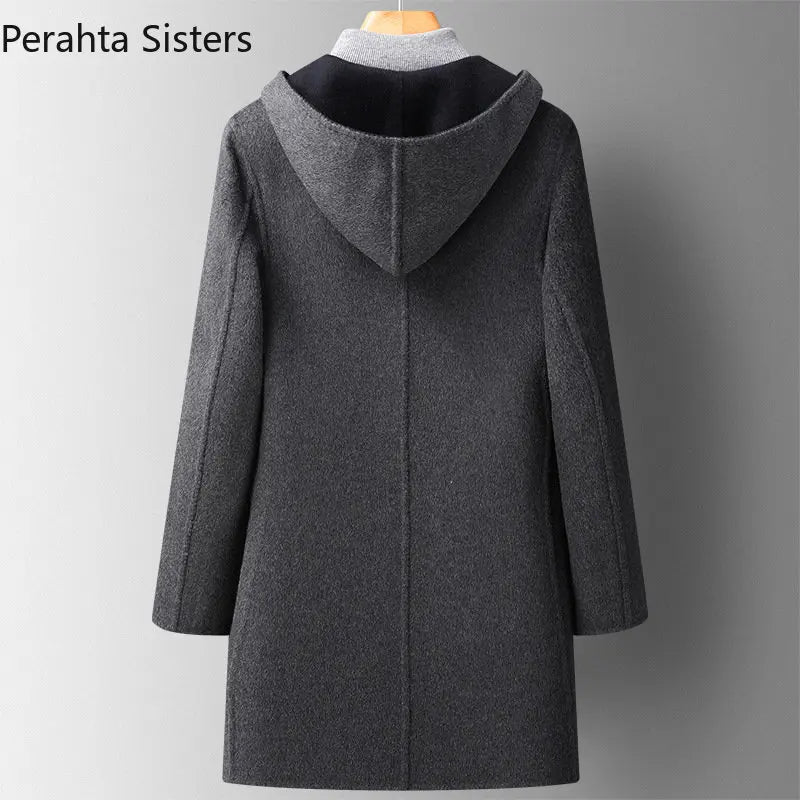 Luxury Top Quality Double-sided Wool Trench Coat For