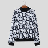 Men Hoodies Printing Turtleneck Long Sleeve Streetwear Fashion