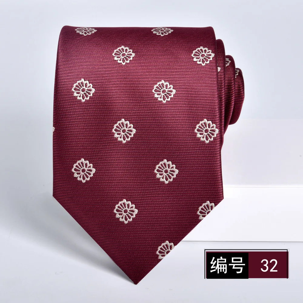 ties for men 2024 Luxury Wine Red Groom