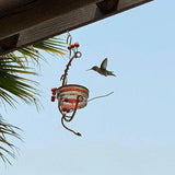 Metal Red Berries Hanging Hummingbird Feeder Detachable Bird