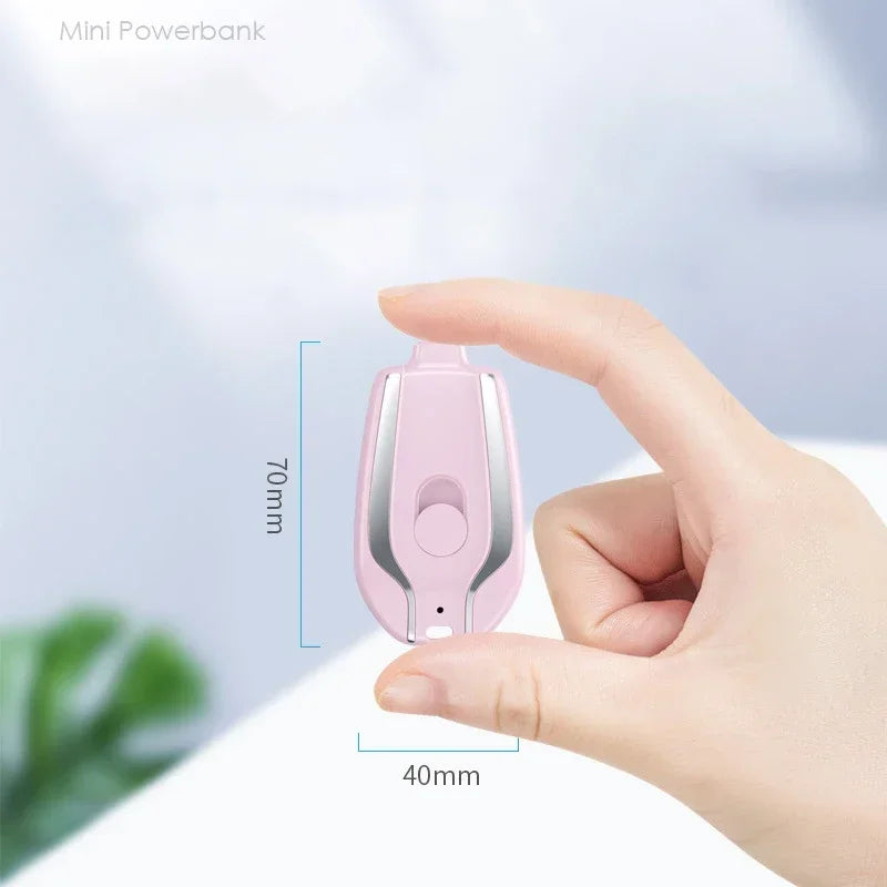 Portable Mini Power Bank Keychain Emergency Mobile Phone
