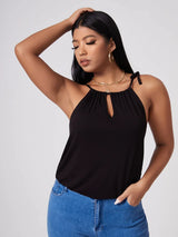 Plus Size Sexy Hater Neck Summer Casual Top