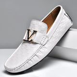 Men's Loafers Flats Office Moccasins Driving Wedding Business Buckle Strap Slip on