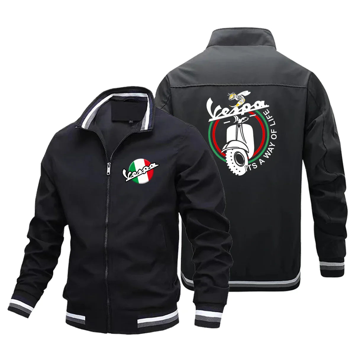 2024 new Men's Jacket VESPA Logo Print Motorcycle