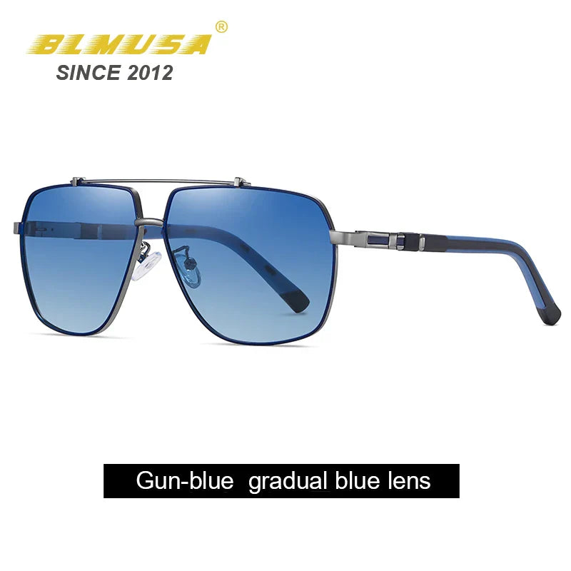 BLMUSA 2022 New Luxury Polarized Sunglasses Men Square