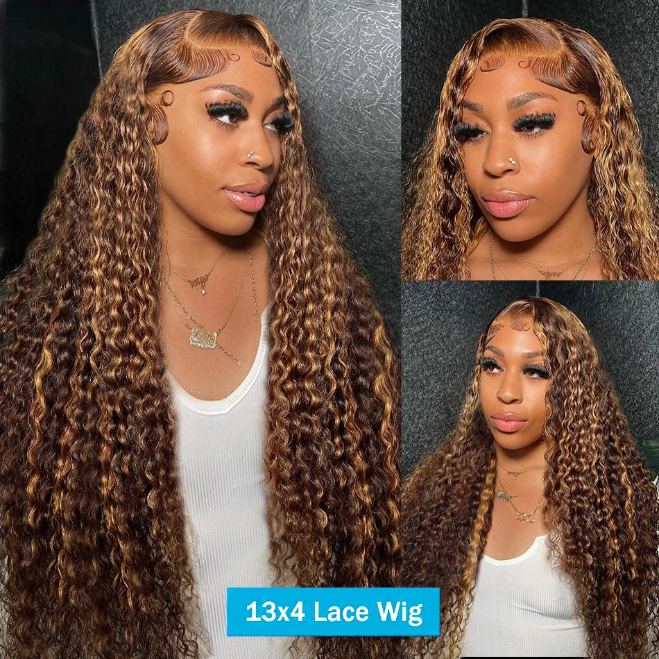 250 densisty 13x6 Highlight Ombre Deep Wave Lace