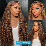 250 densisty 13x6 Highlight Ombre Deep Wave Lace