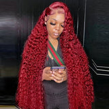 13x4 13x6 Deep Curly Lace Frontal Wig Transparent