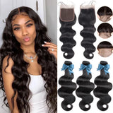 Brazilian Hair Weave Bundles With Frontal 13x4 HD