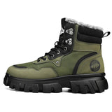 Ankle Boots Men's Winter Biker Motorcycle High Top