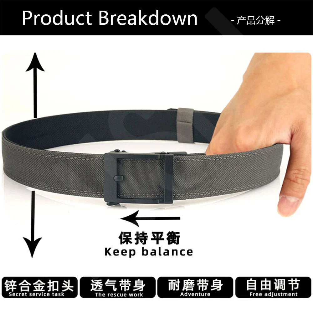 TUSHI New 140CM Hard Tactical Belt for Men