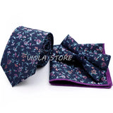 45 Color Paisley Geometry Striped 7.5cm Tie Set