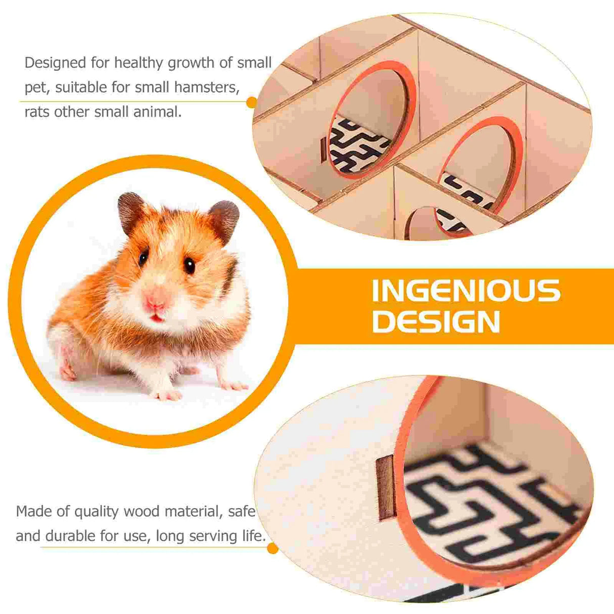 Hamster Maze, Multi- Chamber Hamster House Maze Rat