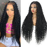 32" Full Lace Box Braid Wig with Baby Hair for Black Women