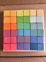 Big size Wooden Blocks Lime Rainbow Building Stacking