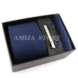 Men's Tie Gift Box With Neckties Handkerchiefs Cufflinks
