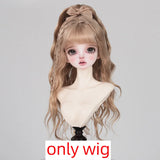 30cm Doll Wig Bangs Ponytail Curly Soft Mohair